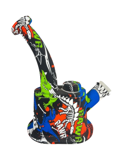 Silicone 7.5 Inches Waterpipe with Art Design | Dab Tool