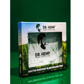DR Hemp Shatter-Resistant Glass Rolling Tray – Durable & Stylish