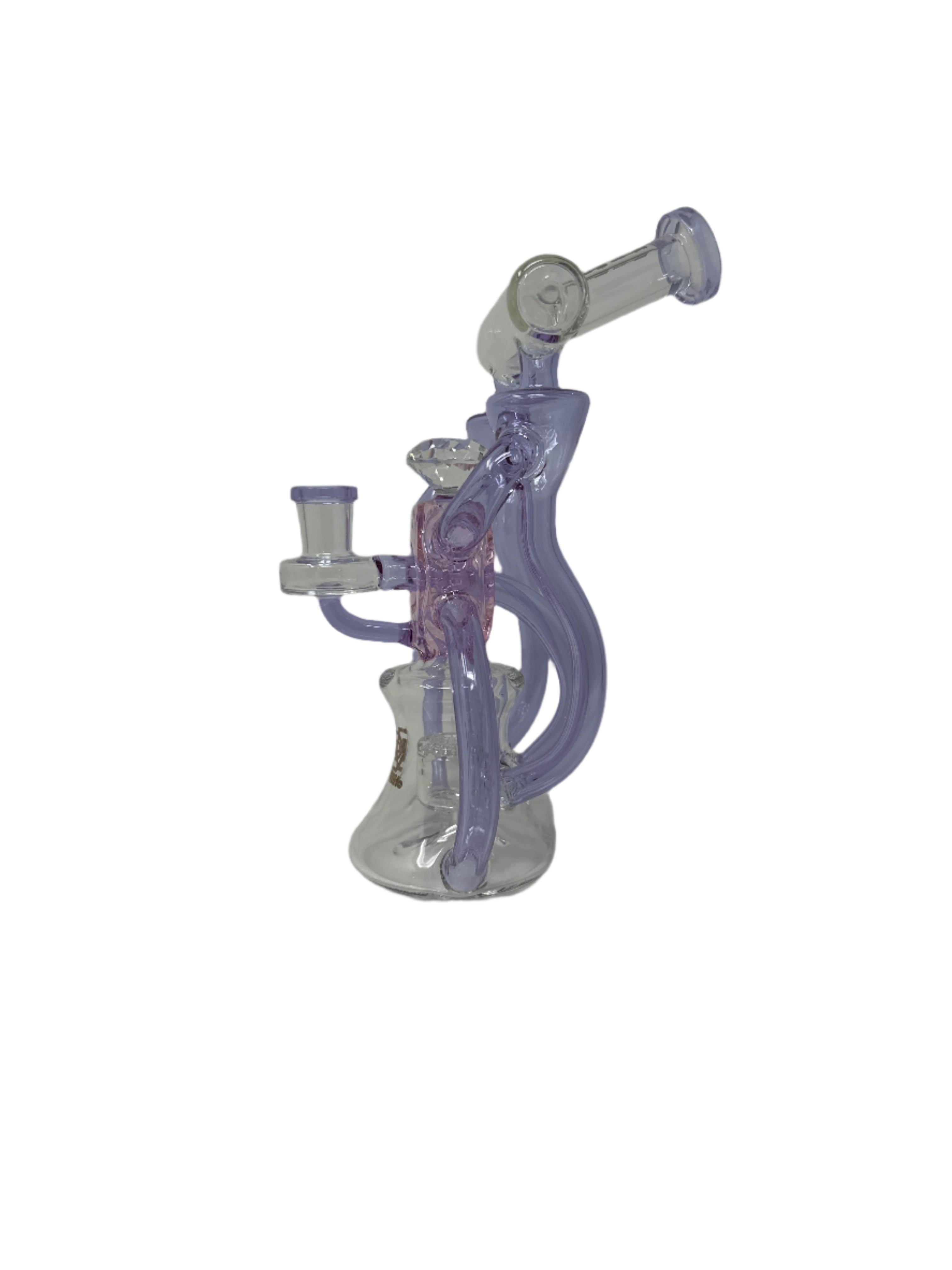 King Pluto - Double Deck Recycler Dab Rig with Diamond Knob
