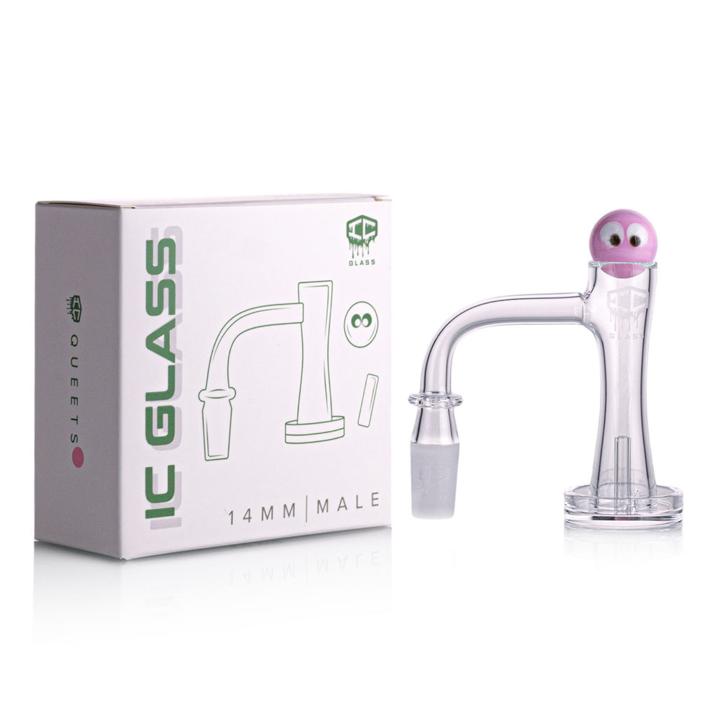 IC Glass - Queets | 14mm 90D Quartz Banger | Includes Carb Cap, Terp Balls & Sticker | 6 Colors
