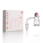 IC Glass - Grinnell | 14mm 90D Quartz Banger | Includes Terp Ball Grabber & Carb Cap | 5 Colors