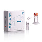 IC Glass - Carrie | 14mm 90D Quartz Banger | Includes Carb Cap, Terp Balls & Sticker | 5 Colors