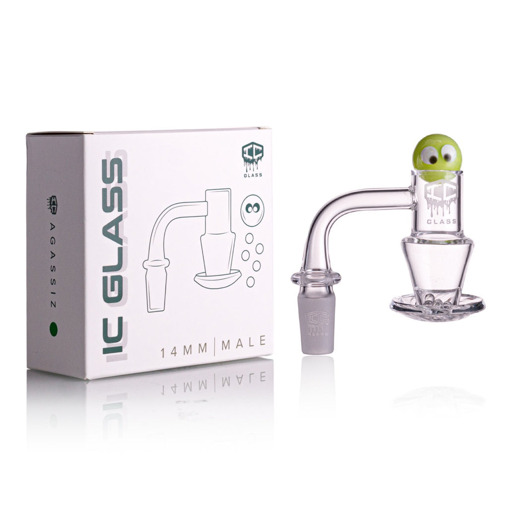 IC Glass - Agassiz | 14mm 90D Quartz Banger | Includes Carb Cap, Terp Balls & Sticker | 5 Colors