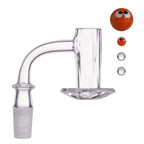 IC Glass - Carbon | 14mm 90D Quartz Banger | Includes Terp Ball Grabber  | 5 Colors