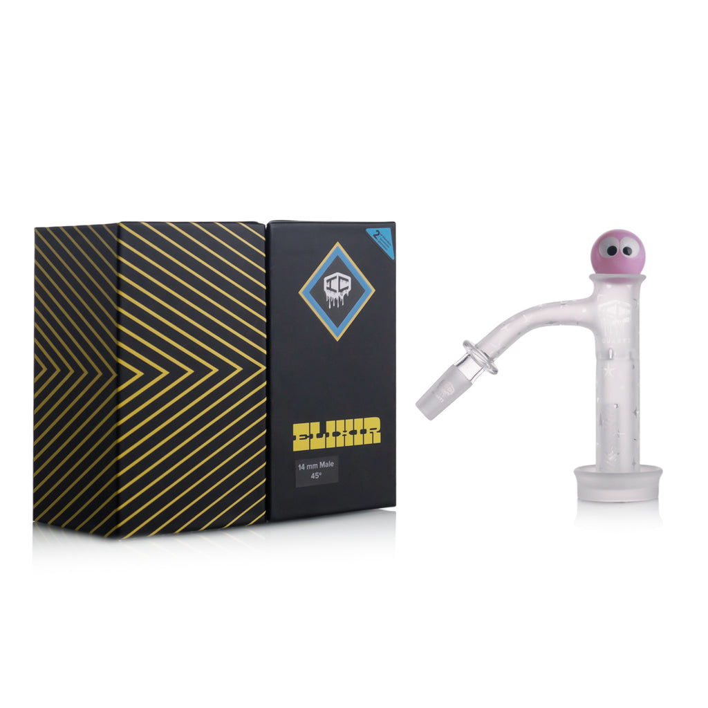 IC Quartz - Elixir | 10mm 45D Banger | Includes Carb Cap, Terp balls | 5 Colors