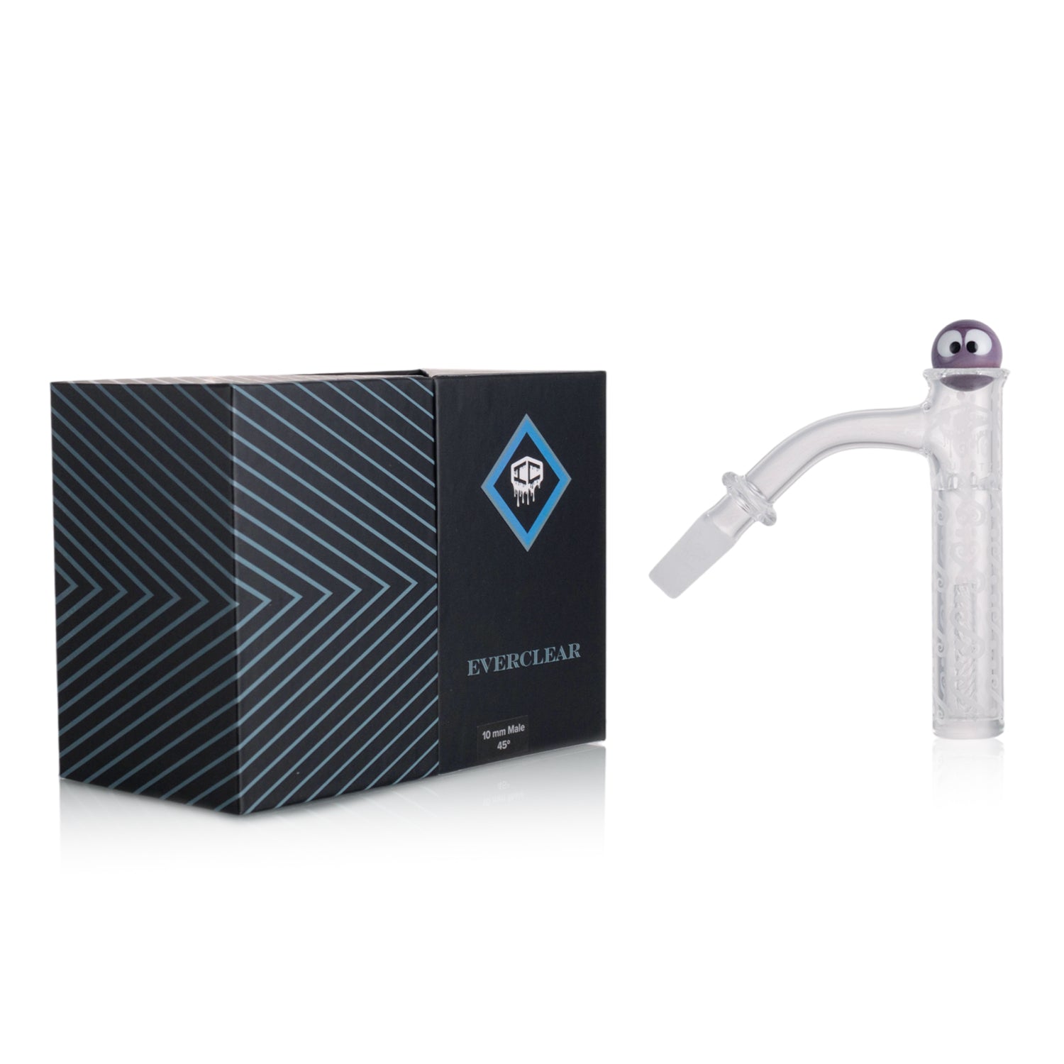 IC Quartz - Everclear | 10mm 45D Banger | Includes Carb Caps & Terp Balls | 5 Colors