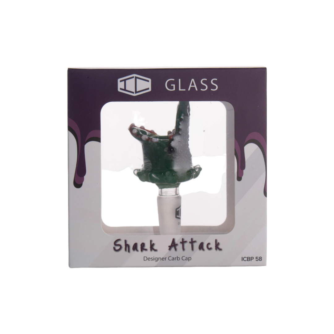 IC Glass - Shark Attack Designer Carb Caps | Assorted colors| $10/pc