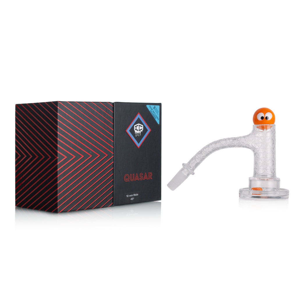 IC Quartz - Quasar 3rd Gen | 10mm 45D Banger | Includes Carb Cap, Terp balls | 5 Colors