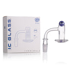 IC Glass - Carbon | 14mm 90D Quartz Banger | Includes Terp Ball Grabber  | 5 Colors