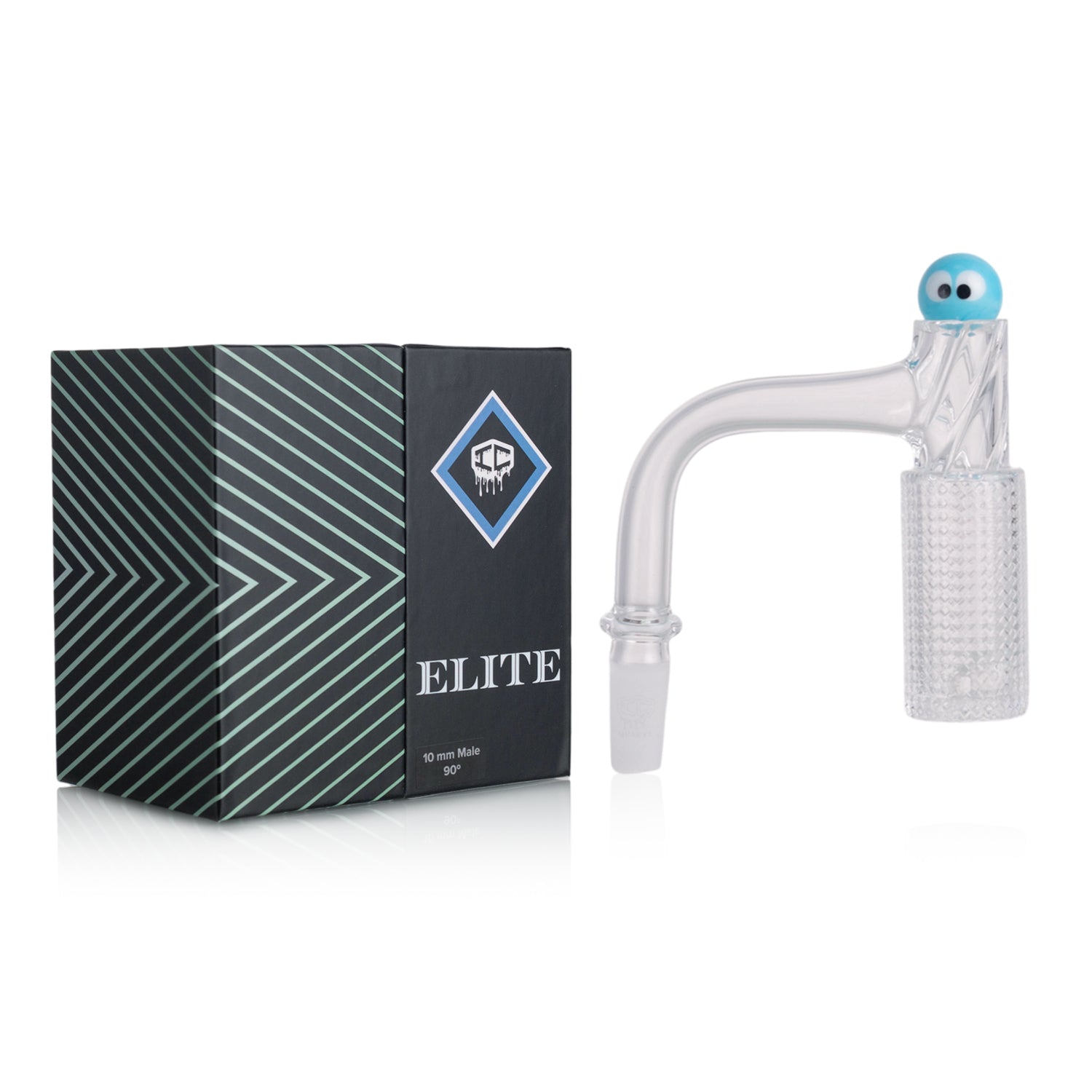 IC Quartz - Elite | 10mm 90° Banger | 99.9%  Banger | Includes Carb Cap, Terp balls | 5 Colors