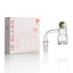 IC Glass - Grinnell | 14mm 90D Quartz Banger | Includes Terp Ball Grabber & Carb Cap | 5 Colors