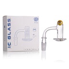 IC Glass - Carbon | 14mm 90D Quartz Banger | Includes Terp Ball Grabber  | 5 Colors