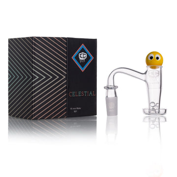 IC GLASS - CELESTIAL | 14MM  Male Quartz Banger with carb cap and Terp Balls | ICQ1064