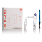 IC Glass - Bering | 14mm 90D Quartz Banger | Includes Carb Cap & Terp Balls | 5 Colors