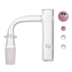 IC Glass - Bering | 14mm 90D Quartz Banger | Includes Carb Cap & Terp Balls | 5 Colors