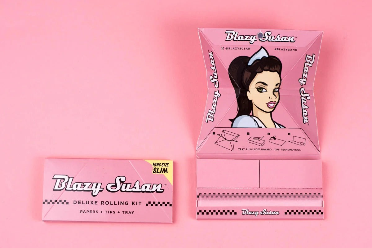 Blazy Susan - Deluxe Rolling Kit | "King Size-Slim" | Papers+Tips+Tray |