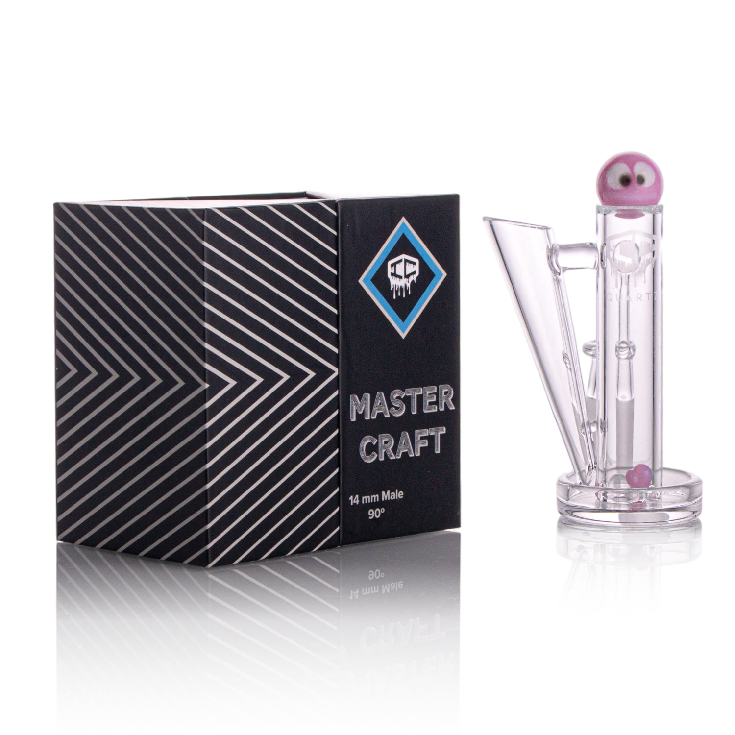 IC Quartz - Master Craft | 14mm 90° Banger | Includes Character Terp Ball & Dab Tool Holder | 5 Colors
