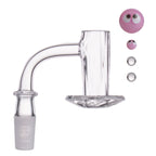 IC Glass - Carbon | 14mm 90D Quartz Banger | Includes Terp Ball Grabber  | 5 Colors