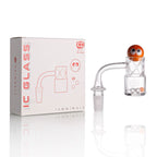 IC Glass - Grinnell | 14mm 90D Quartz Banger | Includes Terp Ball Grabber & Carb Cap | 5 Colors