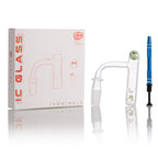 IC Glass - Bering | 14mm 90D Quartz Banger | Includes Carb Cap & Terp Balls | 5 Colors