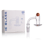 IC Glass - Carbon | 14mm 90D Quartz Banger | Includes Terp Ball Grabber  | 5 Colors