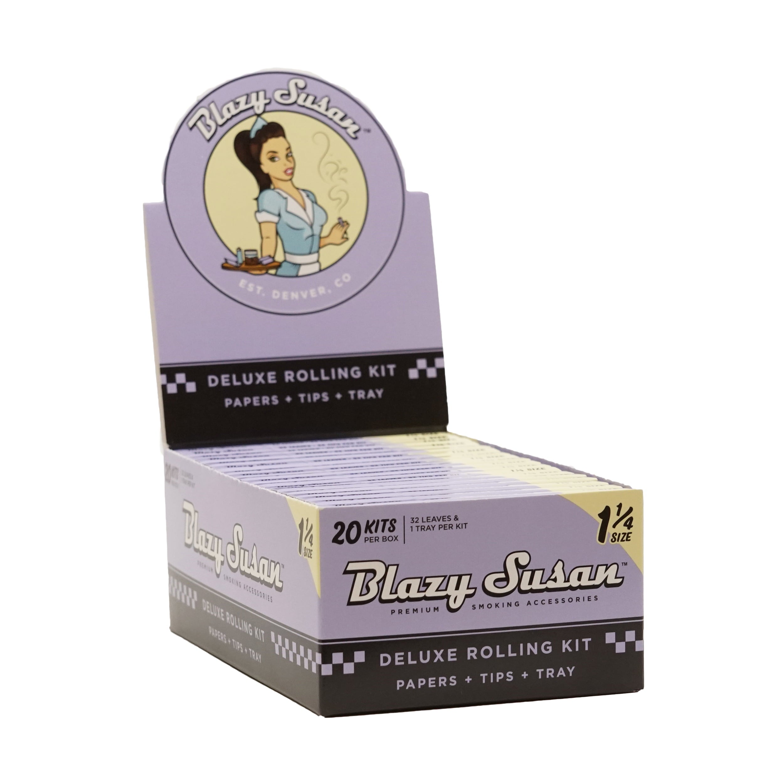 Blazy Susan - Deluxe Rolling Kit | "King Size-Slim" | Papers+Tips+Tray |