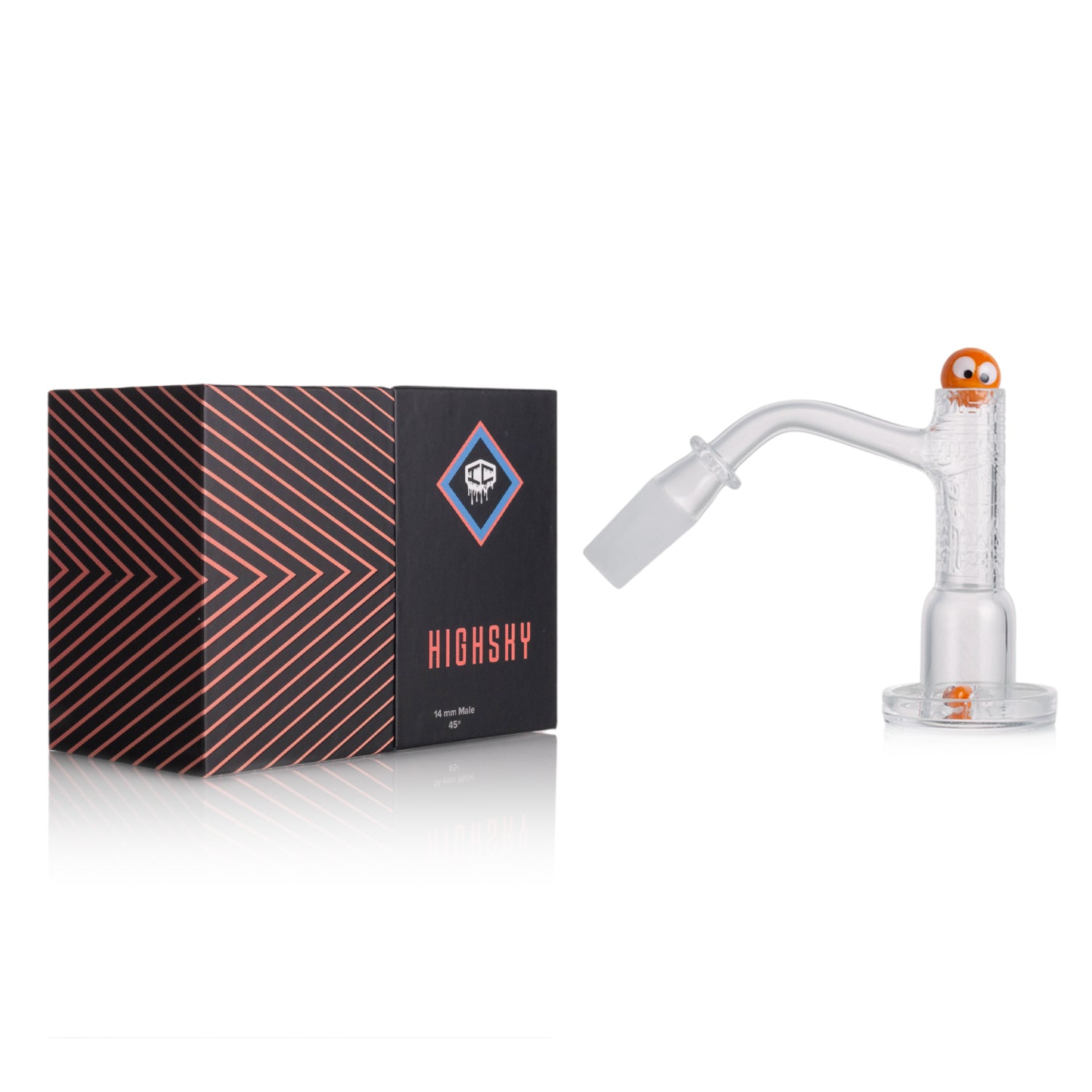 IC Quartz - Highsky | 14mm 45° Banger | Includes Carb Cap, Terp balls | 5 Colors