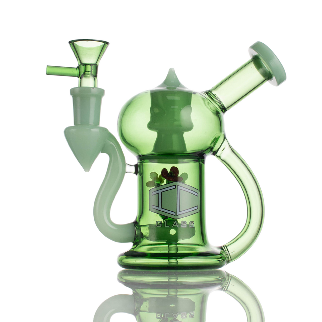 IC Glass 5.5 Inch Waterpipe with Flower Inside – Assorted Colors Wholesale Smoking Accessories