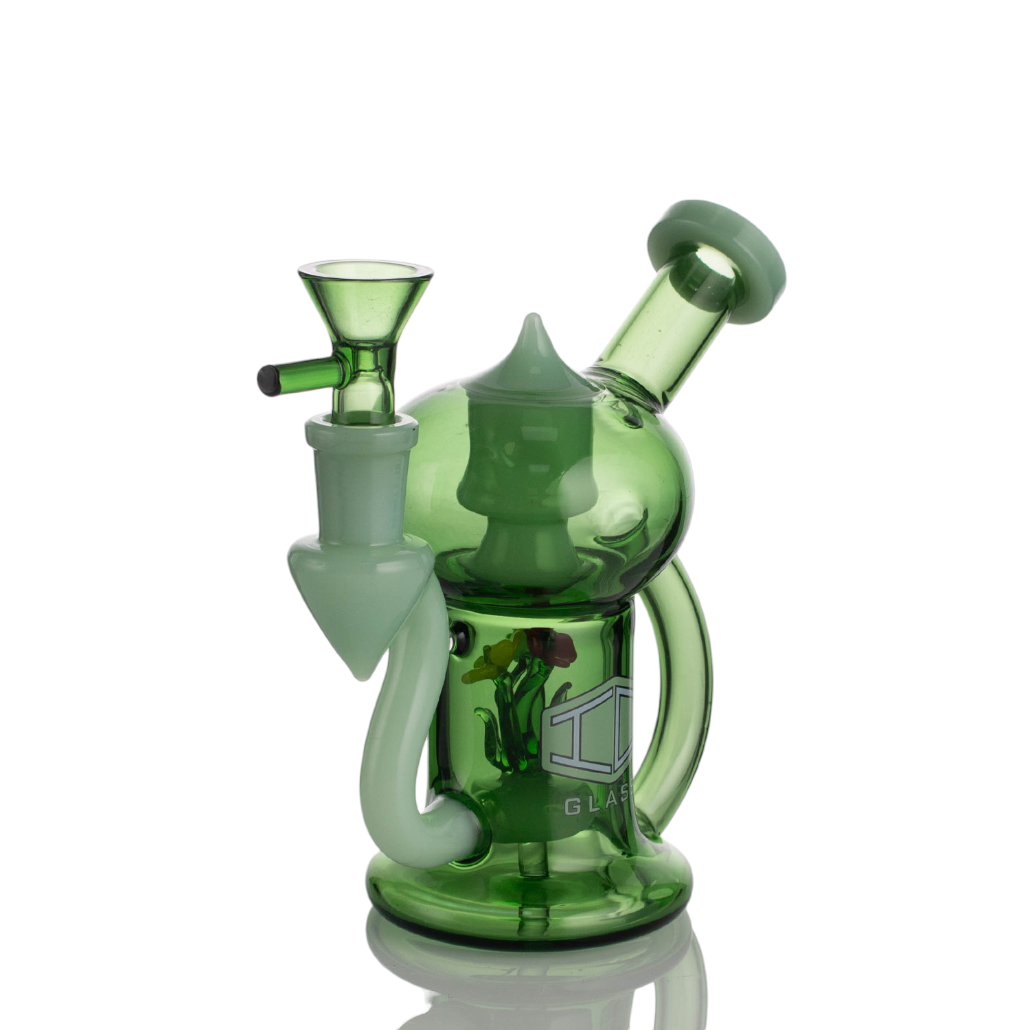 IC Glass 5.5 Inch Waterpipe with Flower Inside – Assorted Colors Wholesale Smoking Accessories