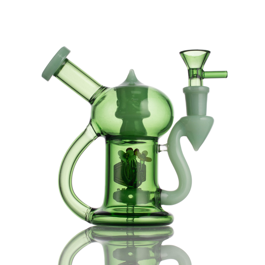 IC Glass 5.5 Inch Waterpipe with Flower Inside – Assorted Colors Wholesale Smoking Accessories