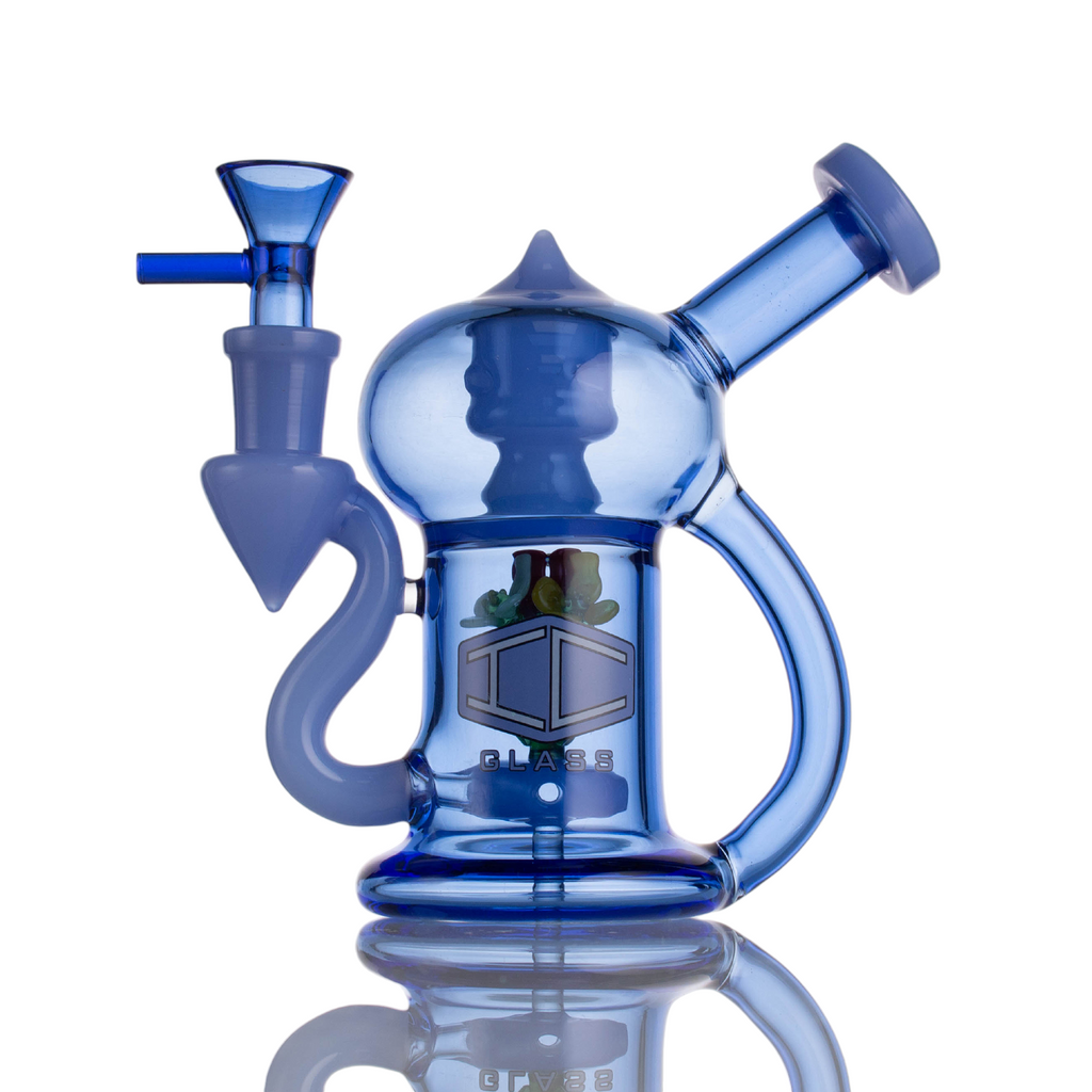 IC Glass 5.5 Inch Waterpipe with Flower Inside – Assorted Colors Wholesale Smoking Accessories