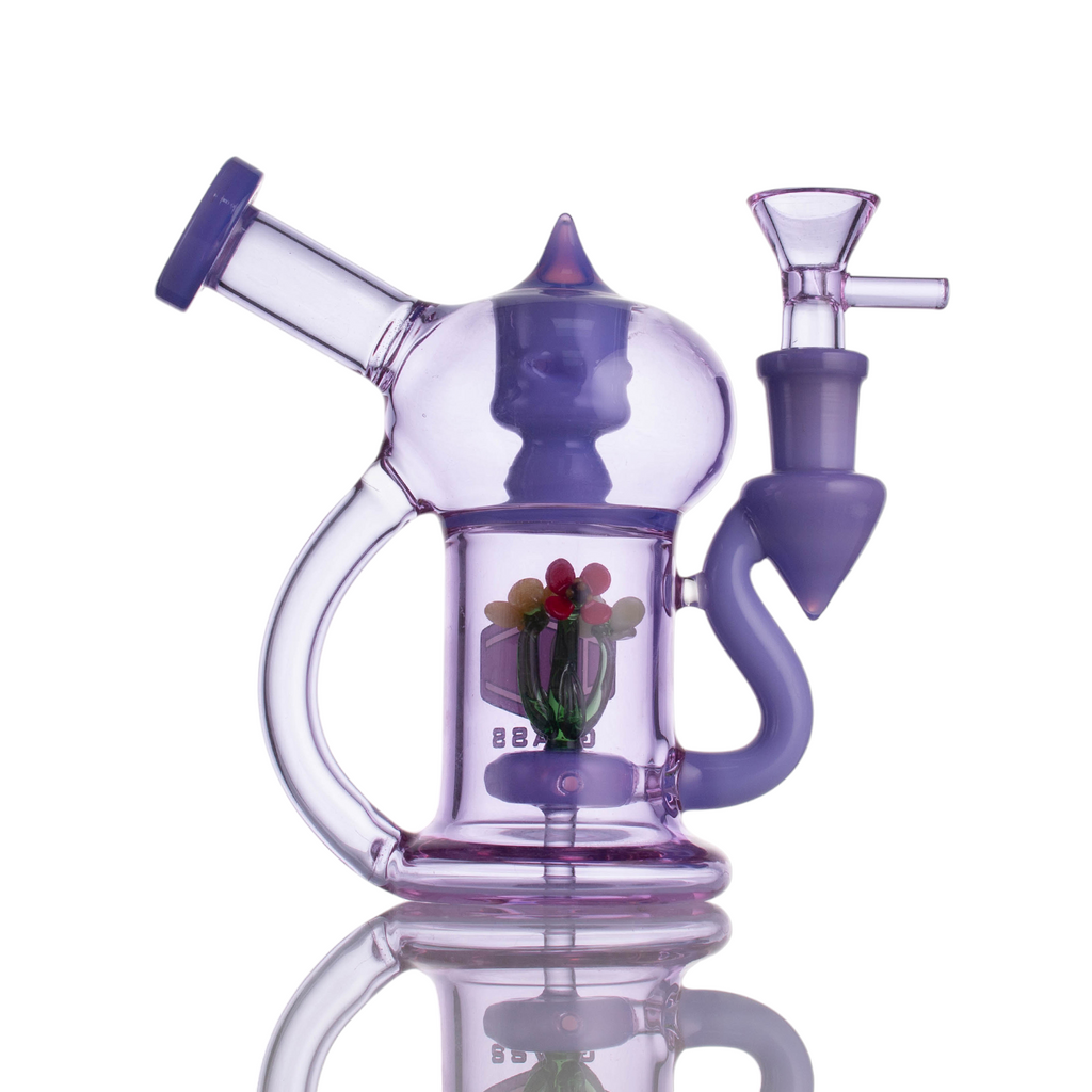 IC Glass 5.5 Inch Waterpipe with Flower Inside – Assorted Colors Wholesale Smoking Accessories