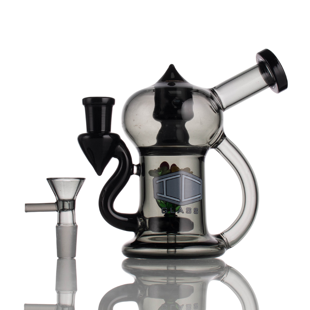 IC Glass 5.5 Inch Waterpipe with Flower Inside – Assorted Colors Wholesale Smoking Accessories