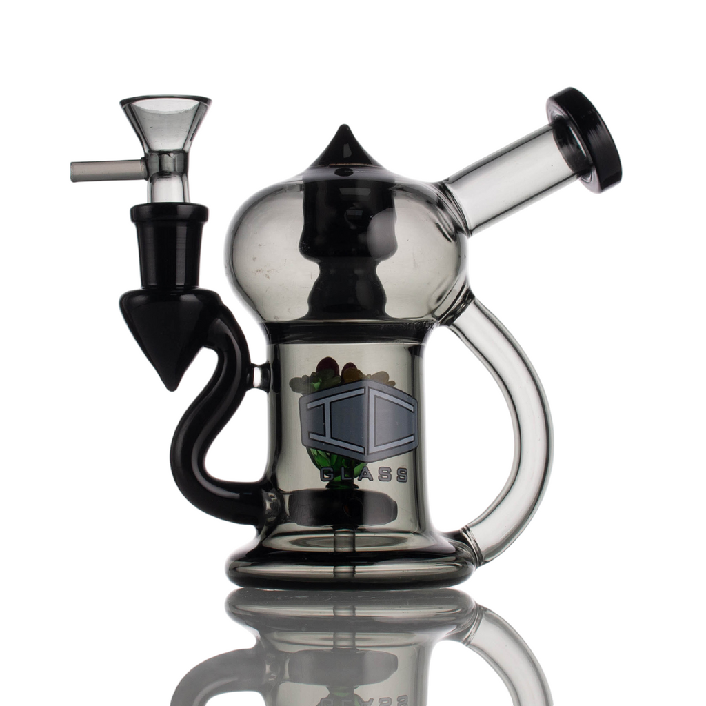IC Glass 5.5 Inch Waterpipe with Flower Inside – Assorted Colors Wholesale Smoking Accessories