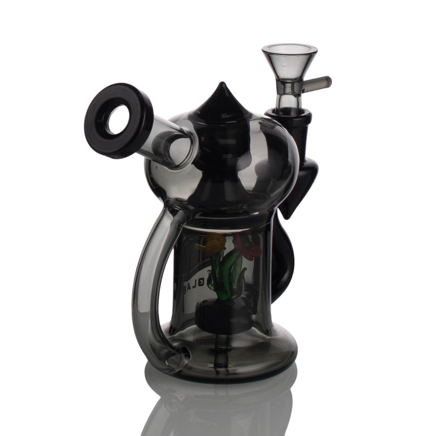 IC Glass 5.5 Inch Waterpipe with Flower Inside – Assorted Colors Wholesale Smoking Accessories