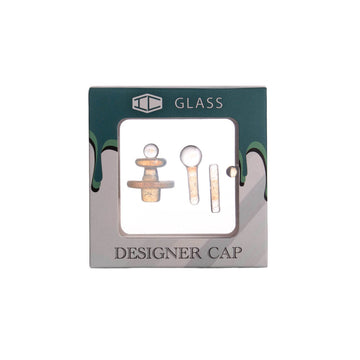 IC GLASS - Dual Opal Designer Carb Cap Set 10pcs/Box Assorted