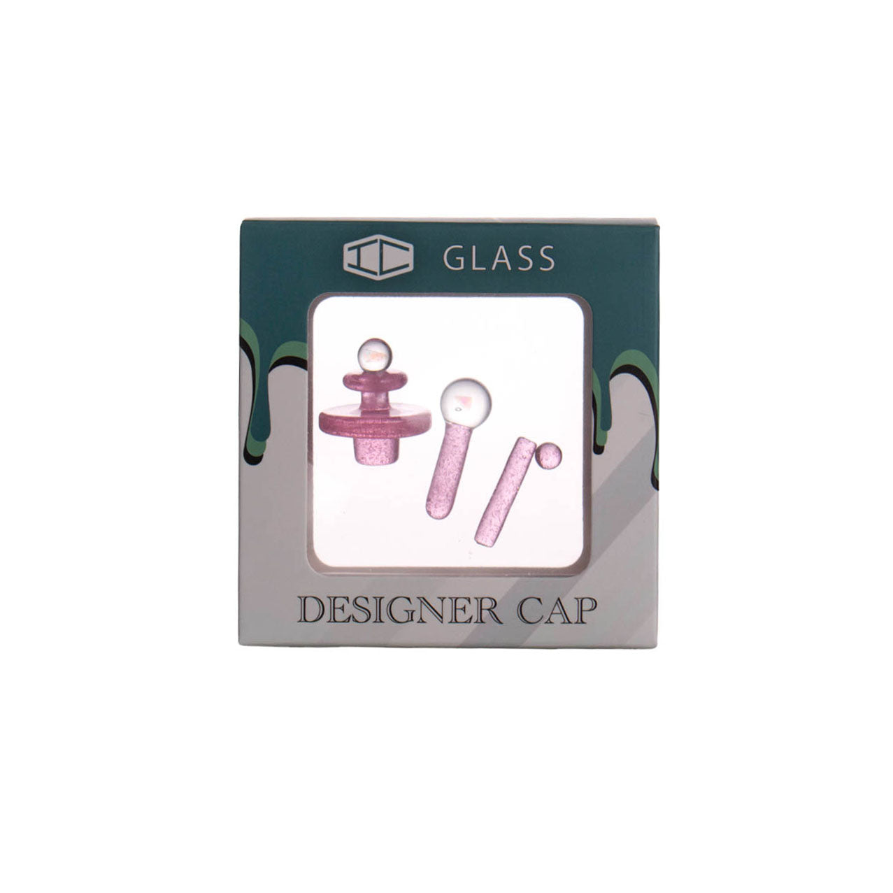 IC GLASS - Dual Opal Designer Carb Cap Set 10pcs/Box Assorted