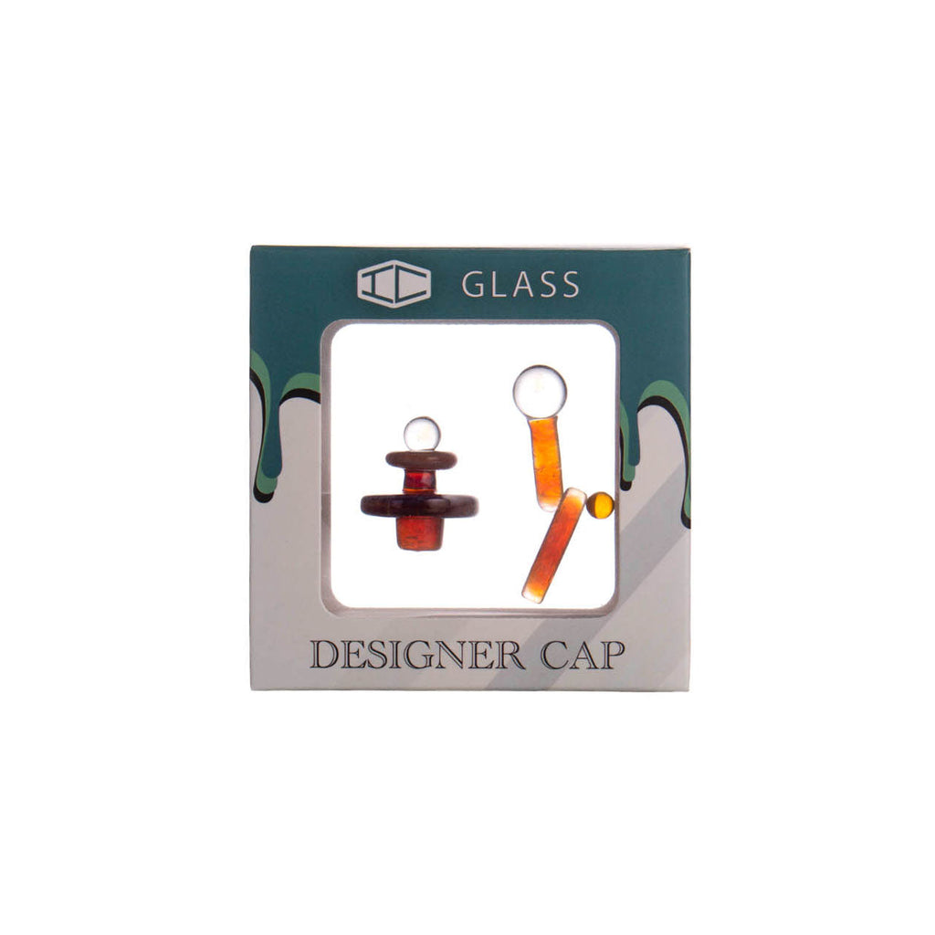 IC GLASS - Dual Opal Designer Carb Cap Set 10pcs/Box Assorted