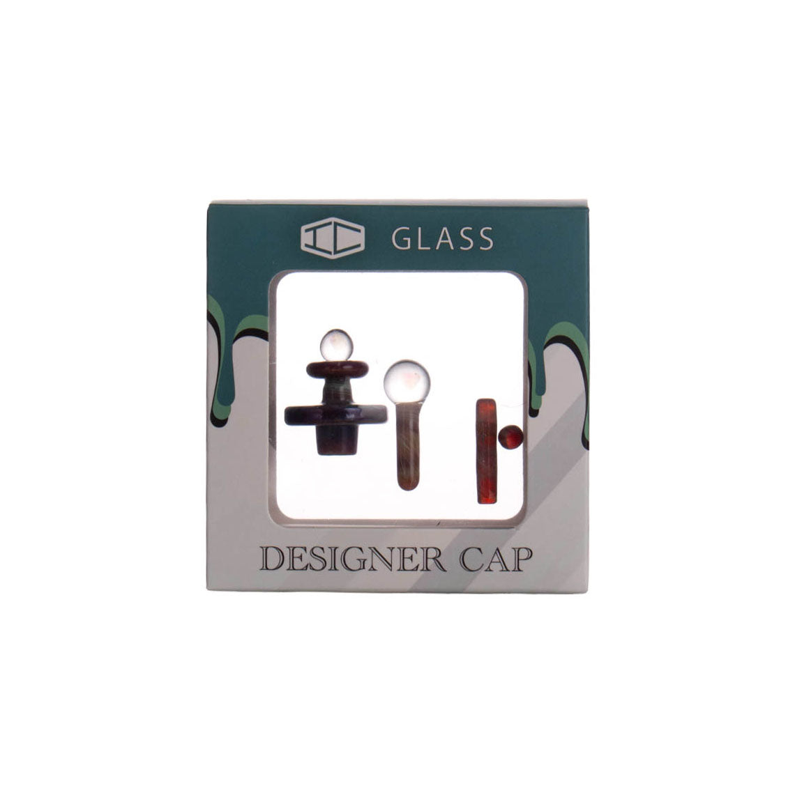 IC GLASS - Dual Opal Designer Carb Cap Set 10pcs/Box Assorted