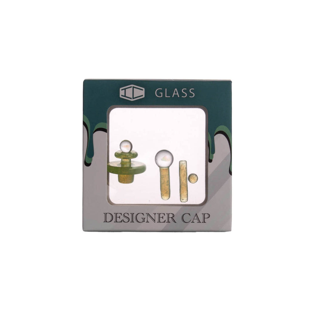 IC GLASS - Dual Opal Designer Carb Cap Set 10pcs/Box Assorted