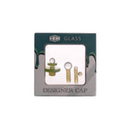 IC GLASS - Dual Opal Designer Carb Cap Set 10pcs/Box Assorted