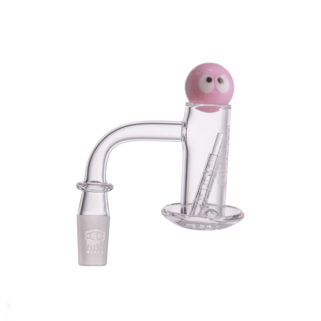 IC Glass - Tahoma Premium Quartz Banger  | 14MM 90D Quartz Banger | with Carb Cap & Terp Ball Grabber | 5 Colors