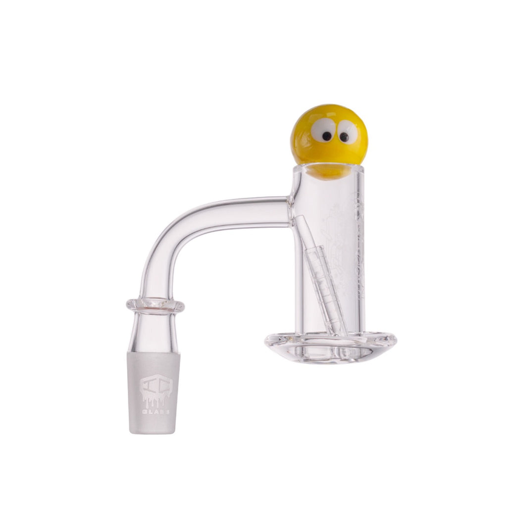 IC Glass - Tahoma Premium Quartz Banger  | 14MM 90D Quartz Banger | with Carb Cap & Terp Ball Grabber | 5 Colors