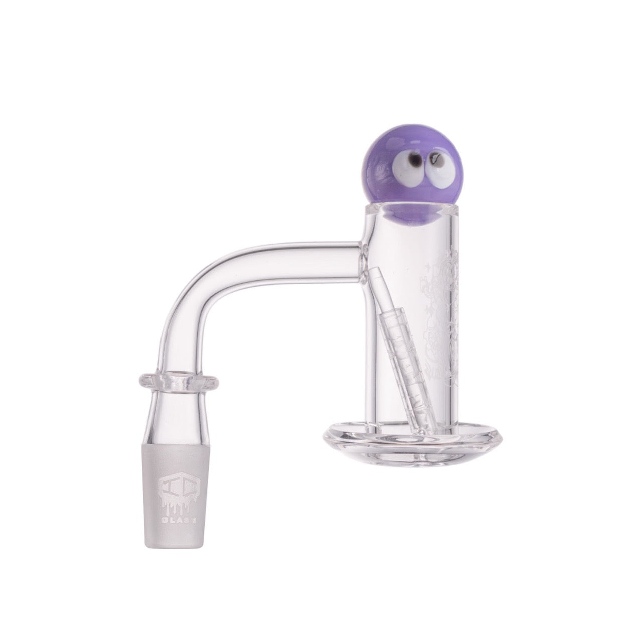 IC Glass - Tahoma Premium Quartz Banger  | 14MM 90D Quartz Banger | with Carb Cap & Terp Ball Grabber | 5 Colors