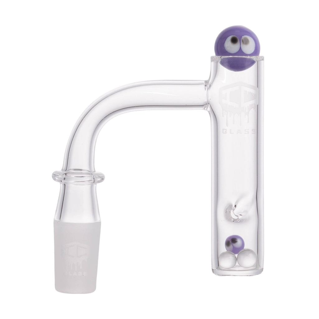 IC Glass - Bering | 14mm 90D Quartz Banger | Includes Carb Cap & Terp Balls | 5 Colors