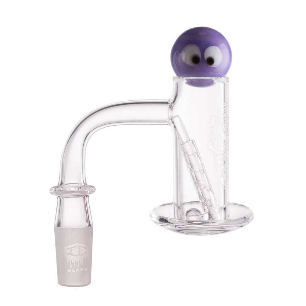 IC Glass - Tahoma Premium Quartz Banger  | 14MM 90D Quartz Banger | with Carb Cap & Terp Ball Grabber | 5 Colors