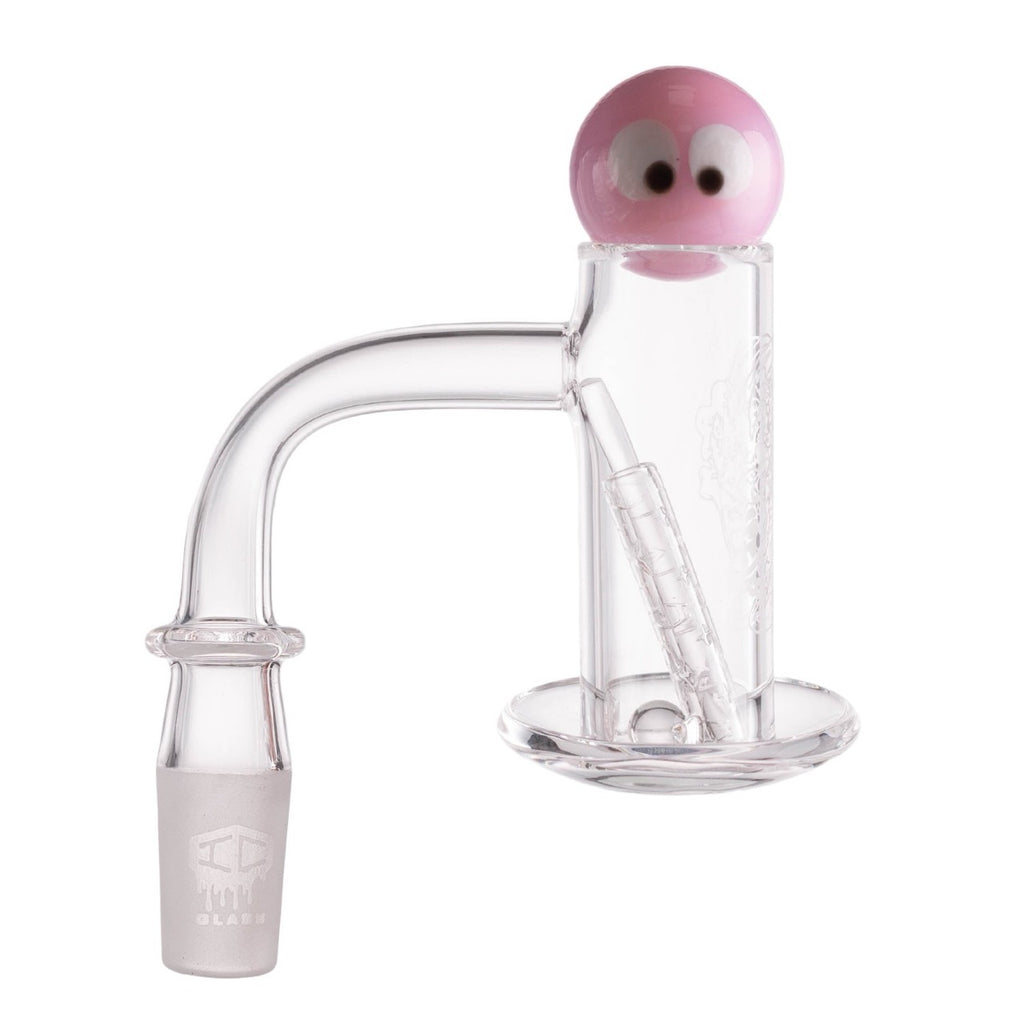 IC Glass - Tahoma Premium Quartz Banger  | 14MM 90D Quartz Banger | with Carb Cap & Terp Ball Grabber | 5 Colors