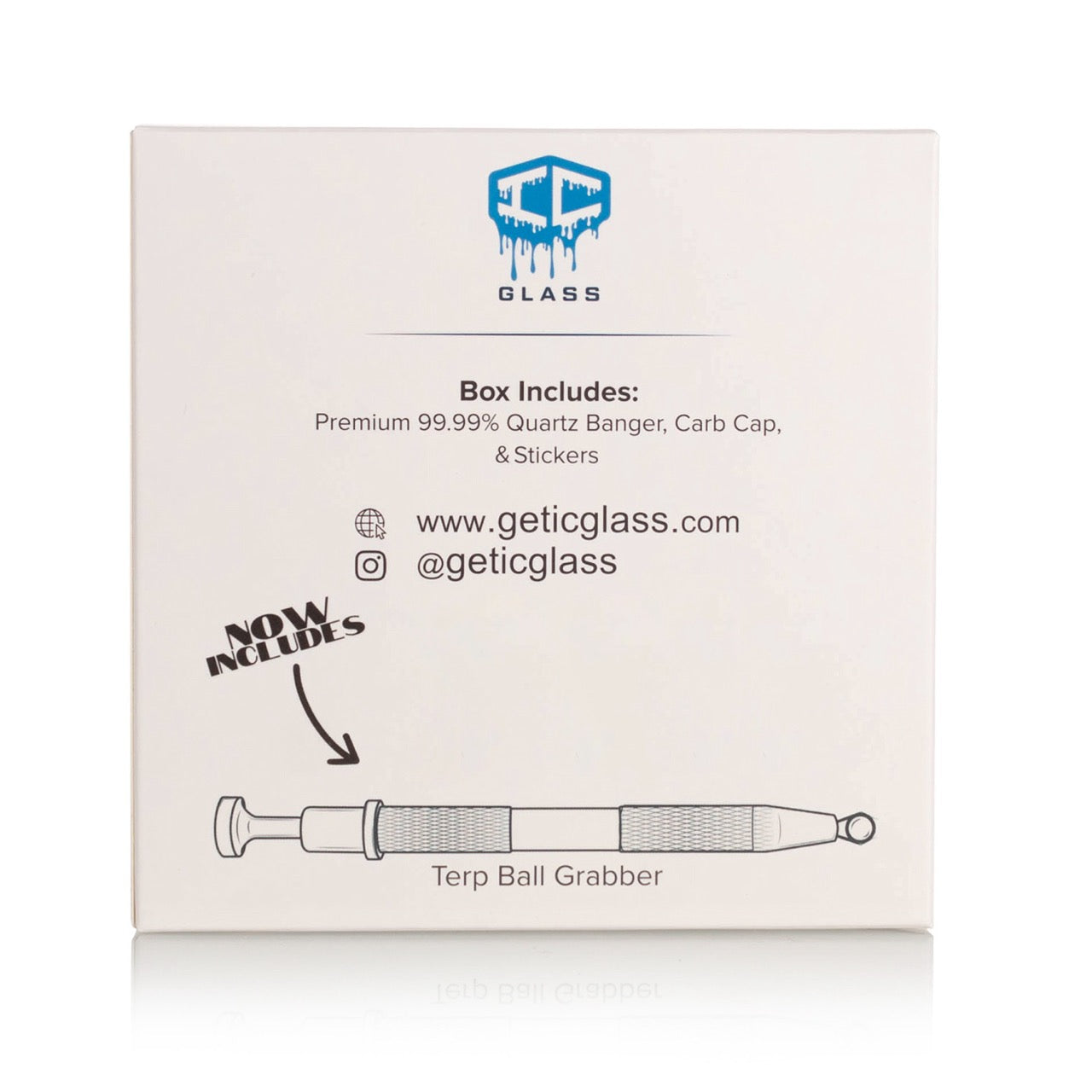 IC Glass - Tahoma Premium Quartz Banger  | 14MM 90D Quartz Banger | with Carb Cap & Terp Ball Grabber | 5 Colors