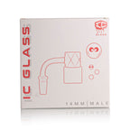 IC Glass - Grinnell | 14mm 90D Quartz Banger | Includes Terp Ball Grabber & Carb Cap | 5 Colors