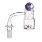 IC Glass - Grinnell | 14mm 90D Quartz Banger | Includes Terp Ball Grabber & Carb Cap | 5 Colors